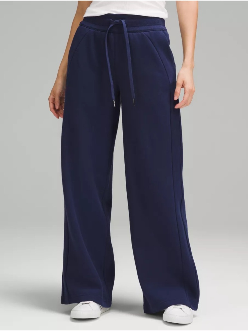 Lululemon Scuba Wide-Leg Pants in Navy - Size XL - Cozy Cotton Blend